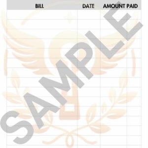 Monthly Bills template