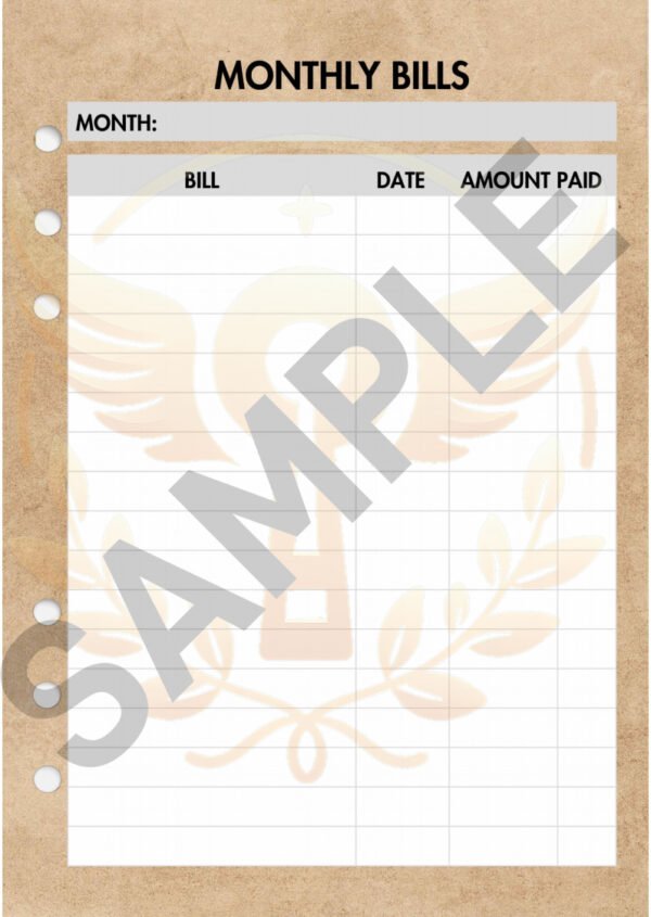 Monthly Bills Tracker