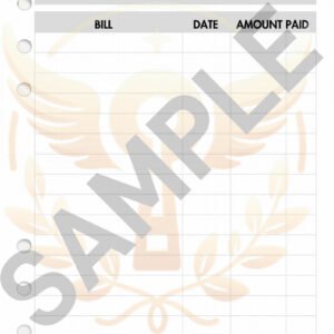 Monthly Bills template