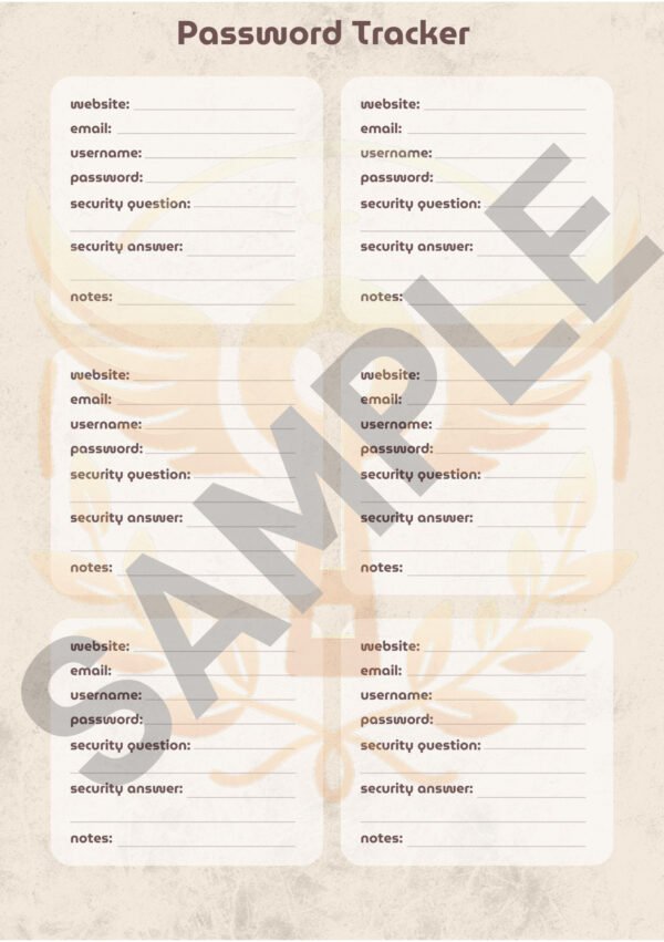 Password Tracker