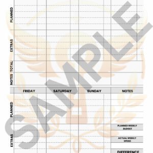 Weekly Budget Planner template