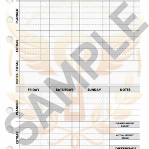 Weekly Budget Planner template