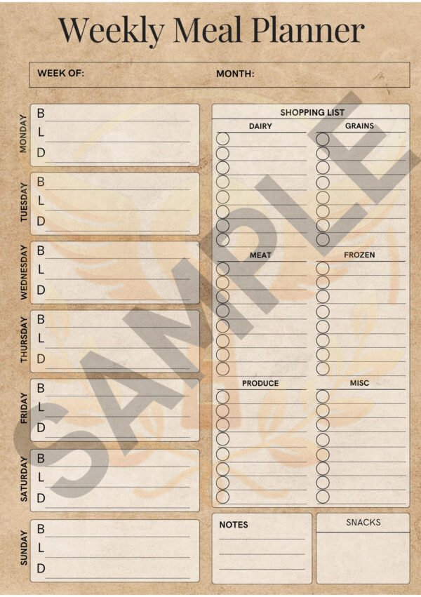 Weekly Meal Planner
