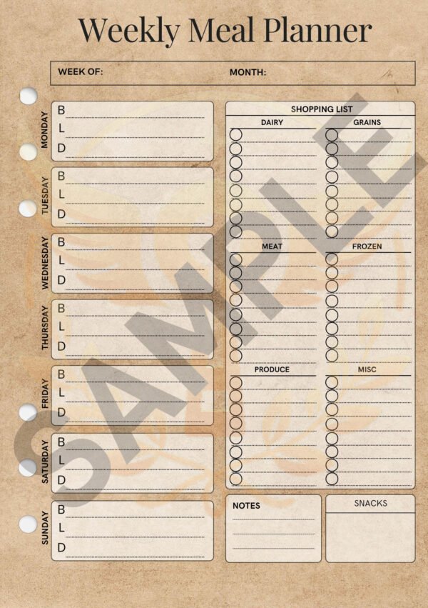 Weekly Meal Planner