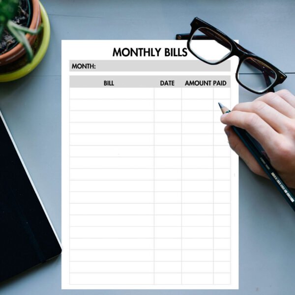 Monthly Bills Tracker