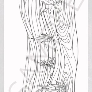 Relaxing Wave Coloring Designs for Adults - Printable Ocean Art