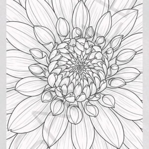Natural Elements: Flowers Coloring Pages - Botanical Stress Relief
