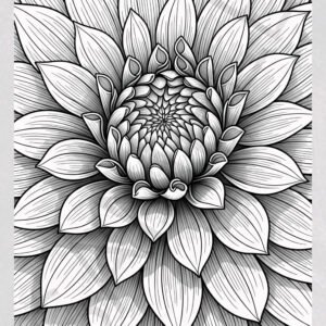 Natural Elements: Flowers Coloring Pages - Botanical Stress Relief