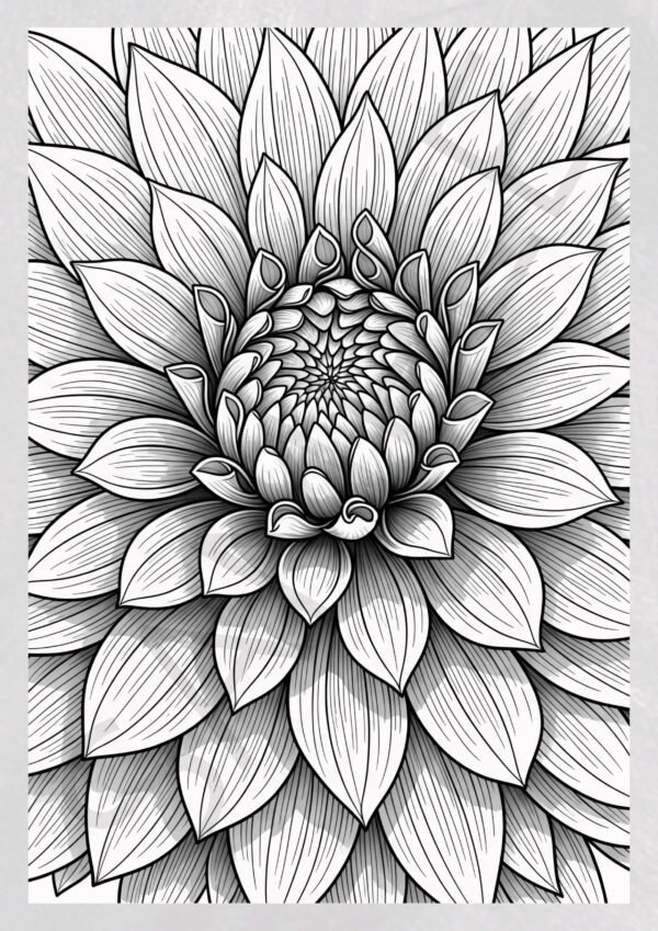 Natural Elements: Flowers Coloring Pages - Botanical Stress Relief