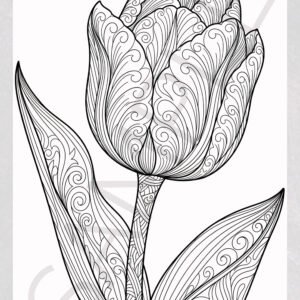 Natural Elements: Flowers Coloring Pages - Botanical Stress Relief
