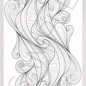 Flowing Abstract Coloring Pages for Adults