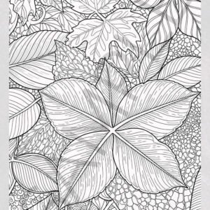 Leaf Coloring Book for Adults - Stress Relief & Nature Inspired Prints