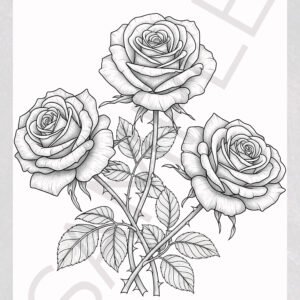 Natural Elements: Flowers Coloring Pages - Botanical Stress Relief