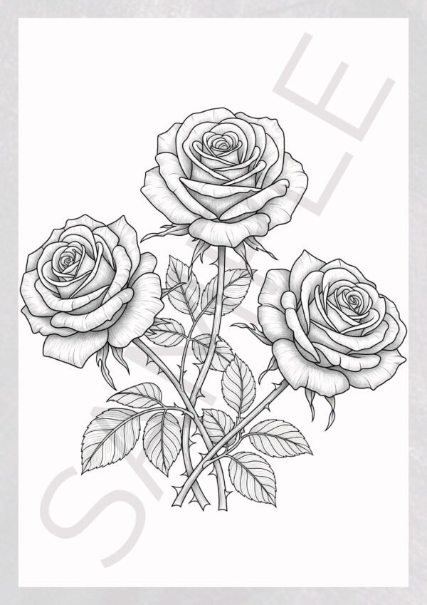 Natural Elements: Flowers Coloring Pages - Botanical Stress Relief