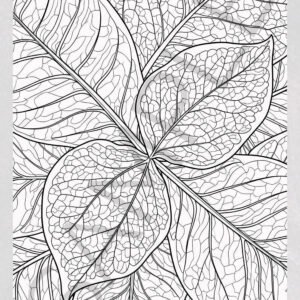 Leaf Coloring Book for Adults - Stress Relief & Nature Inspired Prints