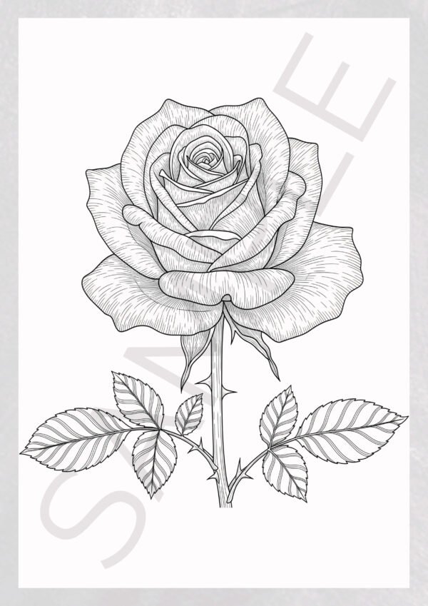 Natural Elements: Flowers Coloring Pages - Botanical Stress Relief