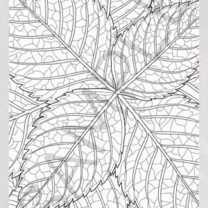 Leaf Coloring Book for Adults - Stress Relief & Nature Inspired Prints
