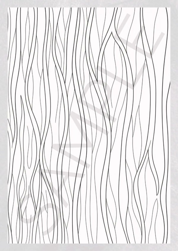Relaxing Wave Coloring Designs for Adults - Printable Ocean Art