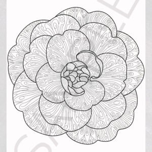 Natural Elements: Flowers Coloring Pages - Botanical Stress Relief