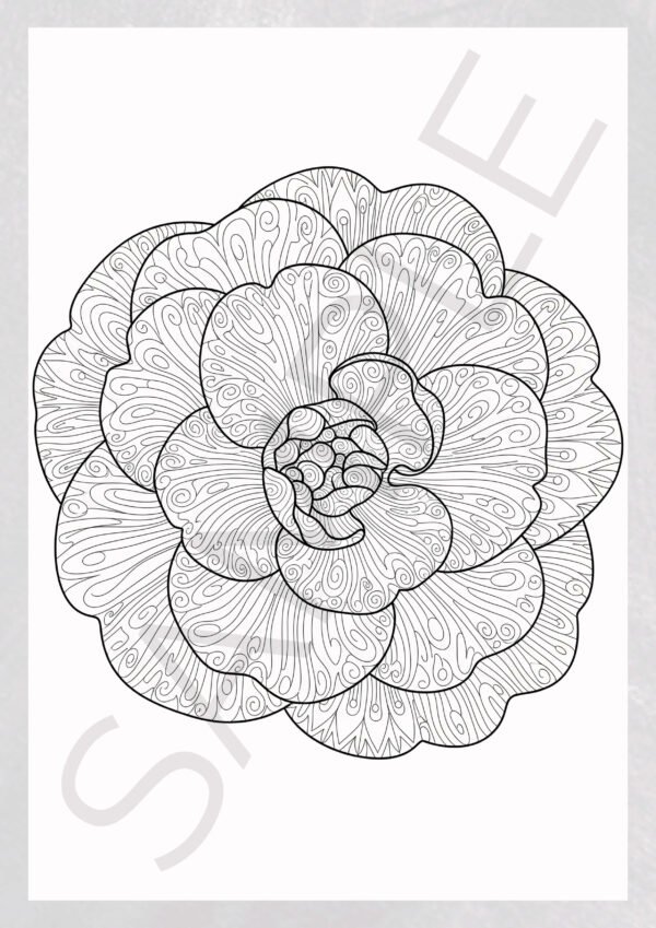 Natural Elements: Flowers Coloring Pages - Botanical Stress Relief