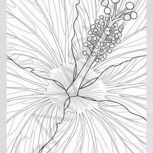 Natural Elements: Flowers Coloring Pages - Botanical Stress Relief