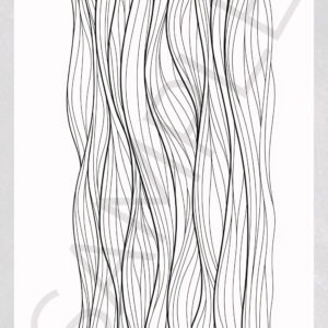 Relaxing Wave Coloring Designs for Adults - Printable Ocean Art