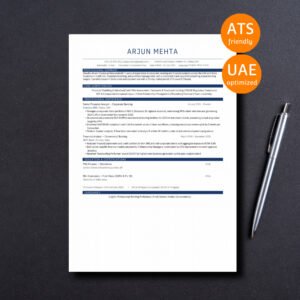 UAE Finance Professional Career Pack — CV, Cover Letter & LinkedIn Templates | 3–10 Years Experience